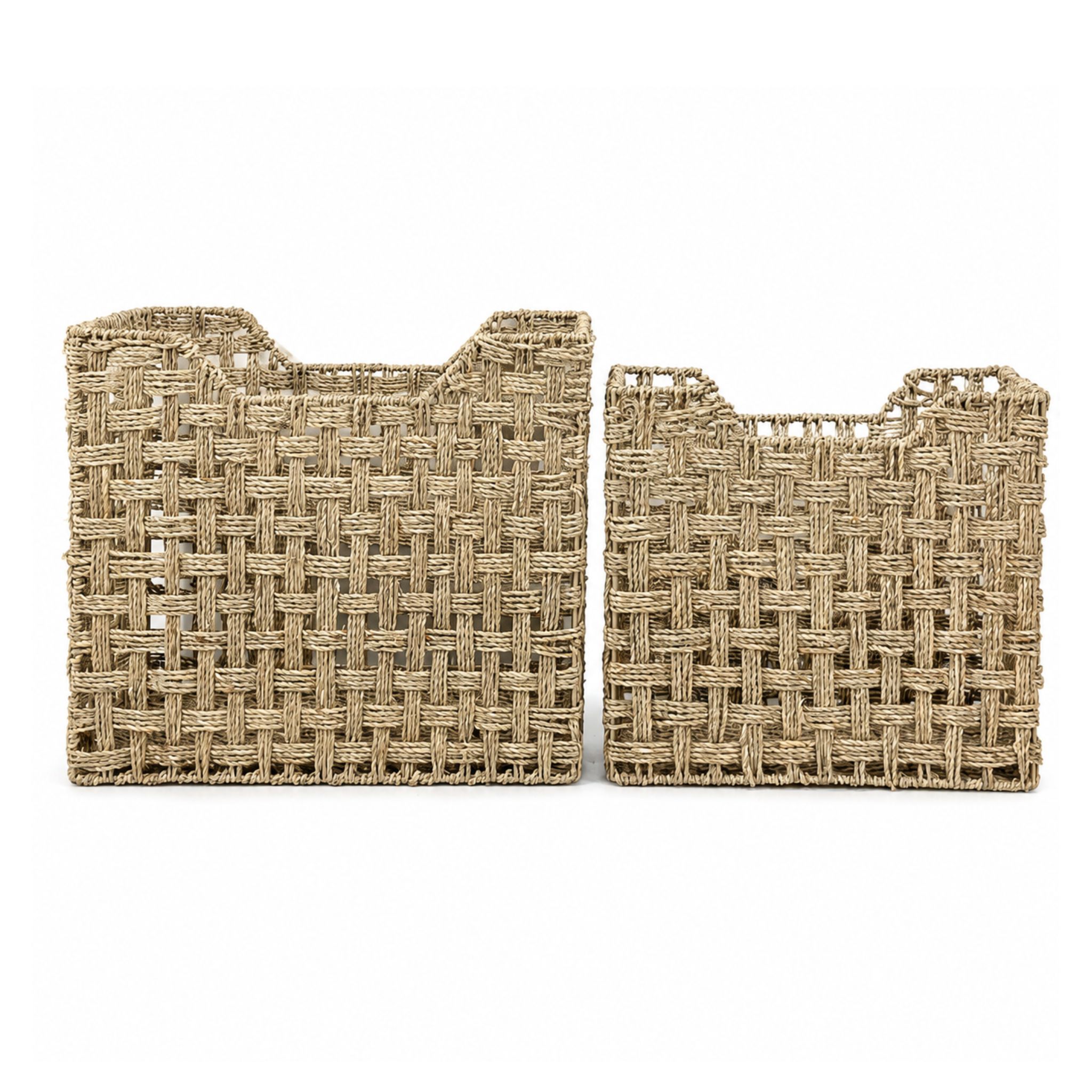 Rectangular Seagrass Storage Basket Pair – BKS-S97 (Cói) - SKU: BKS-S97 - Vietrustic
