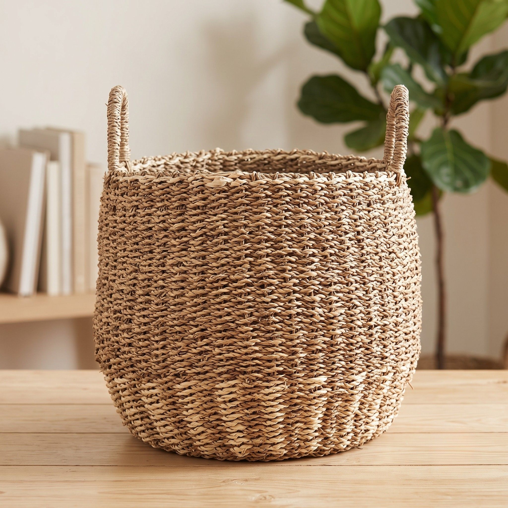 Seagrass Storage Basket BKS-C63 (Cói) - Detail View 3 - Vietrustic
