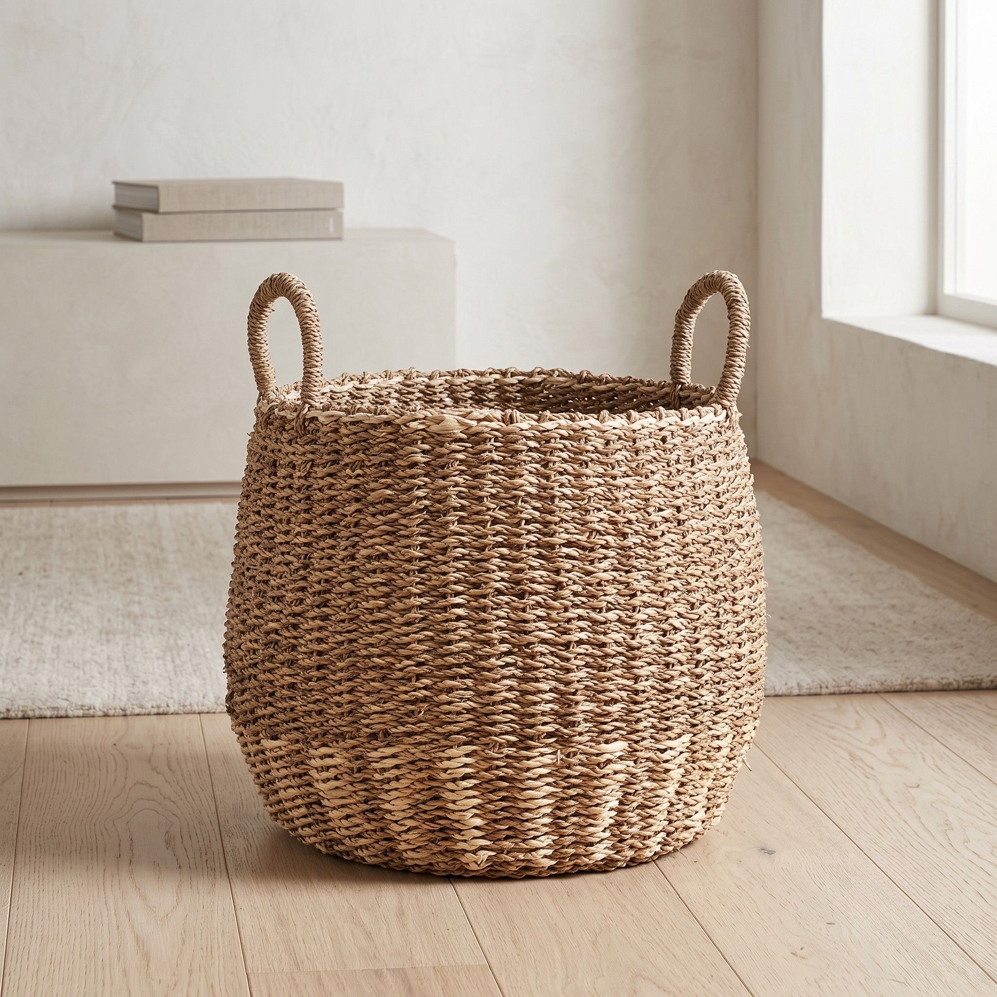 Seagrass Storage Basket BKS-C63 (Cói) - Detail View 2 - Vietrustic