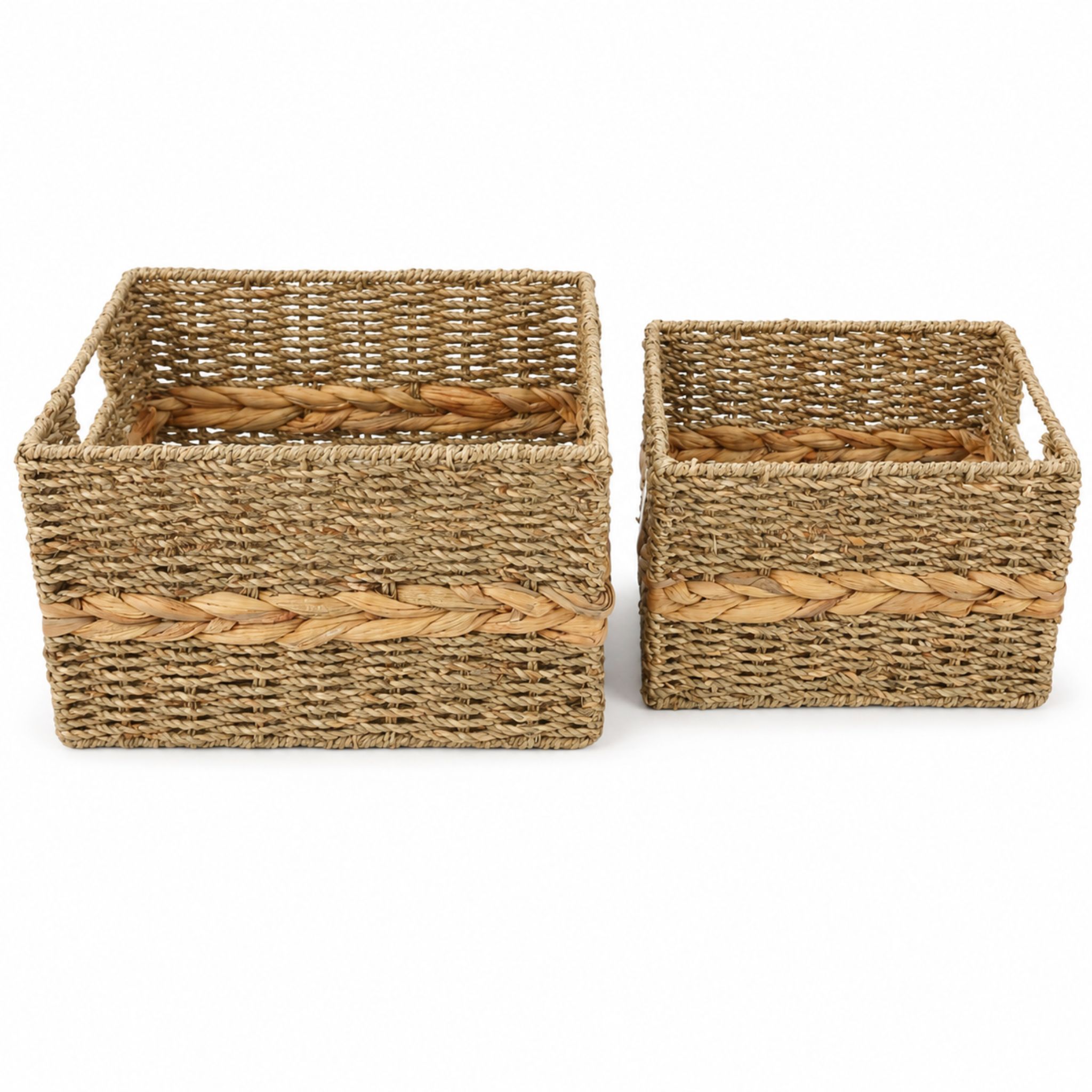 Seagrass Storage Basket BKS-S53 (Cói) - Detail View 3 - Vietrustic