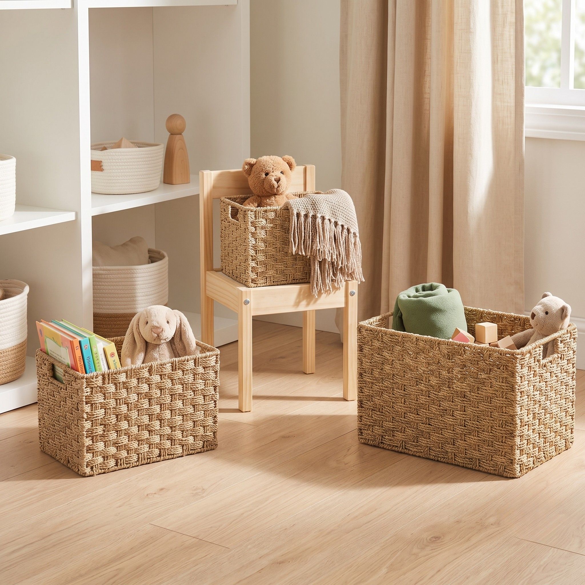 Seagrass Storage Basket BKS-S73 (Cói) - Detail View 2 - Vietrustic
