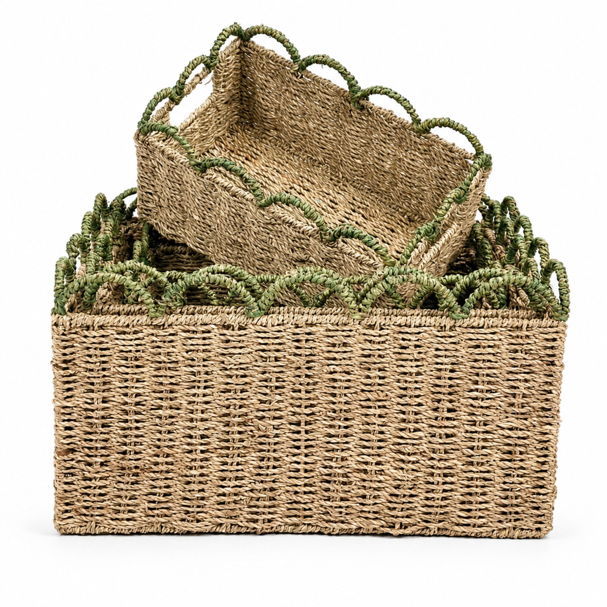 Seagrass Storage Basket BKS-S81 (Cói) - SKU: BKS-S81 - Vietrustic
