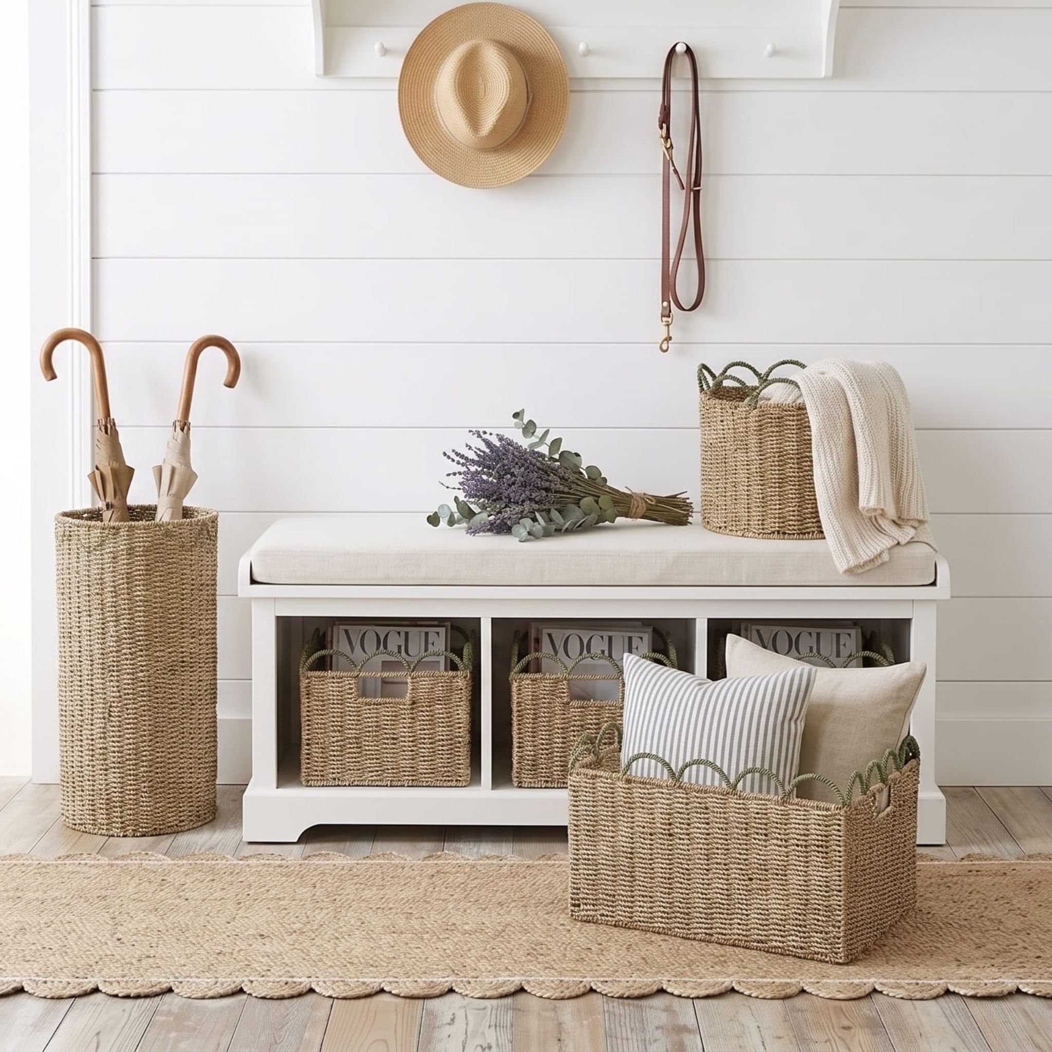 Seagrass Storage Basket BKS-S81 (Cói) - Detail View 2 - Vietrustic
