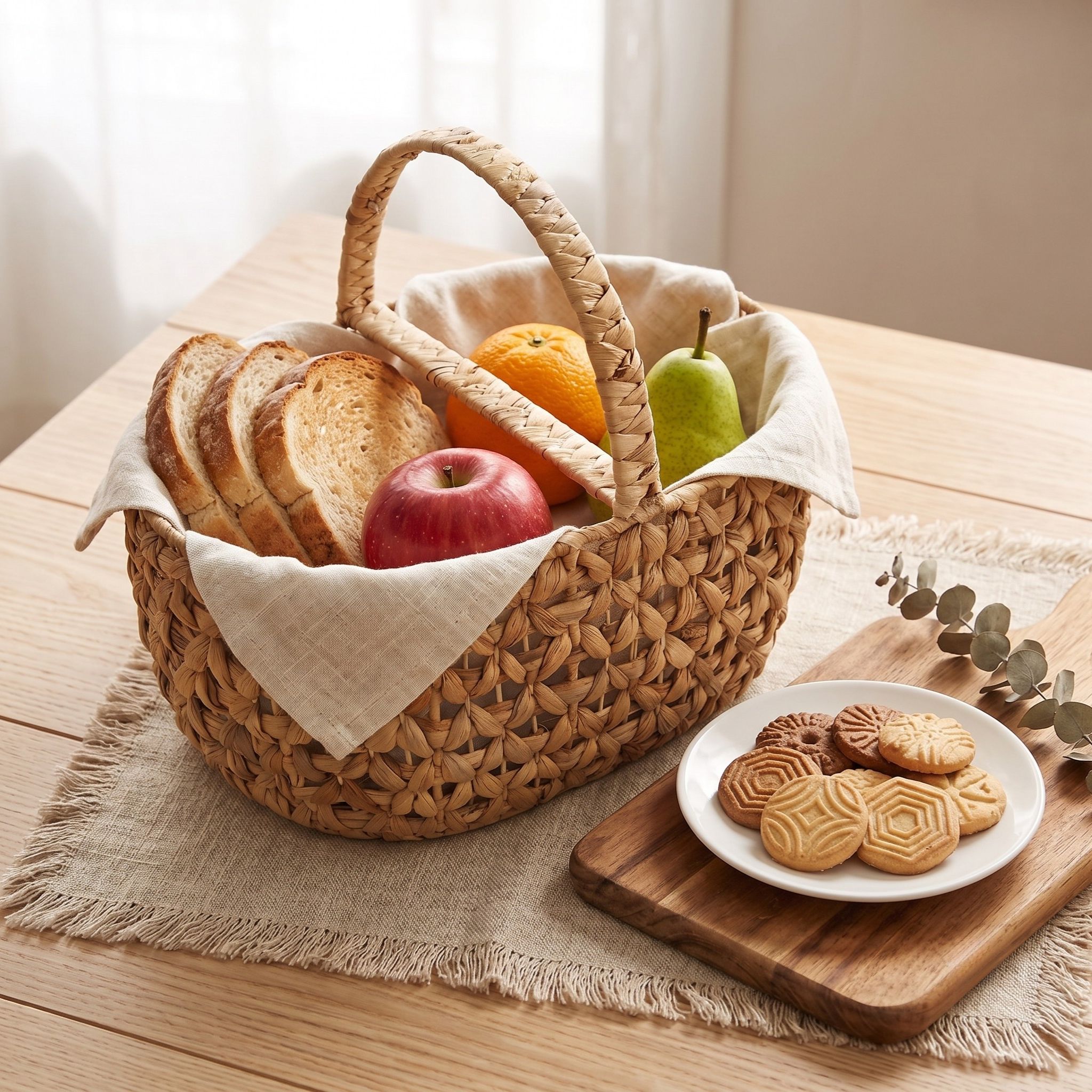 Oval Open-Weave Water Hyacinth Storage Basket – BKH-K260 (Lục bình / Bèo) - Detail View 2 - Vietrustic