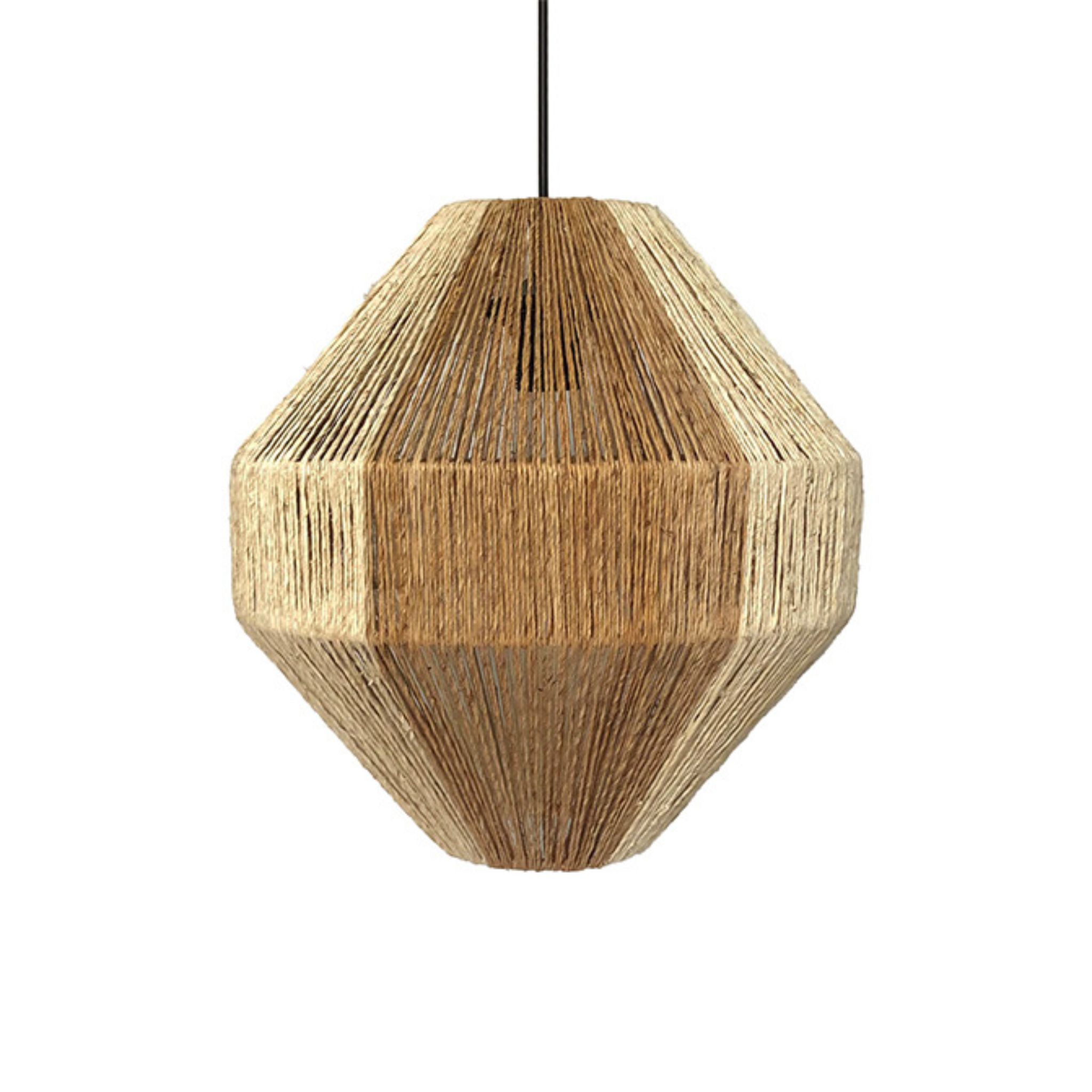 Round Jute Pendant Lampshade LSJ-K33 (Đay) - SKU: LSJ-K33 - Vietrustic