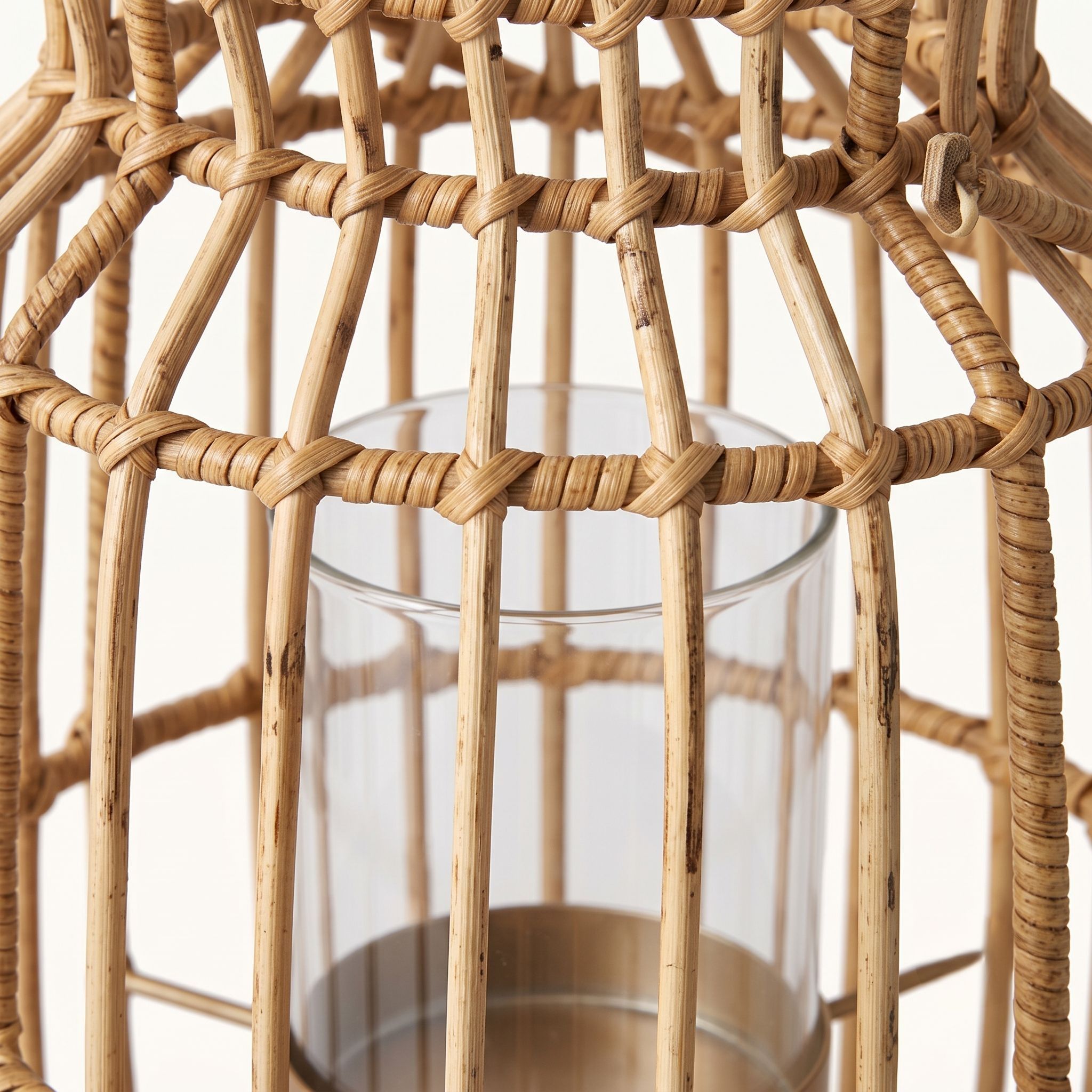 Round Rattan Candle Holder CHR-S04 (Mây) - Detail View 2 - Vietrustic