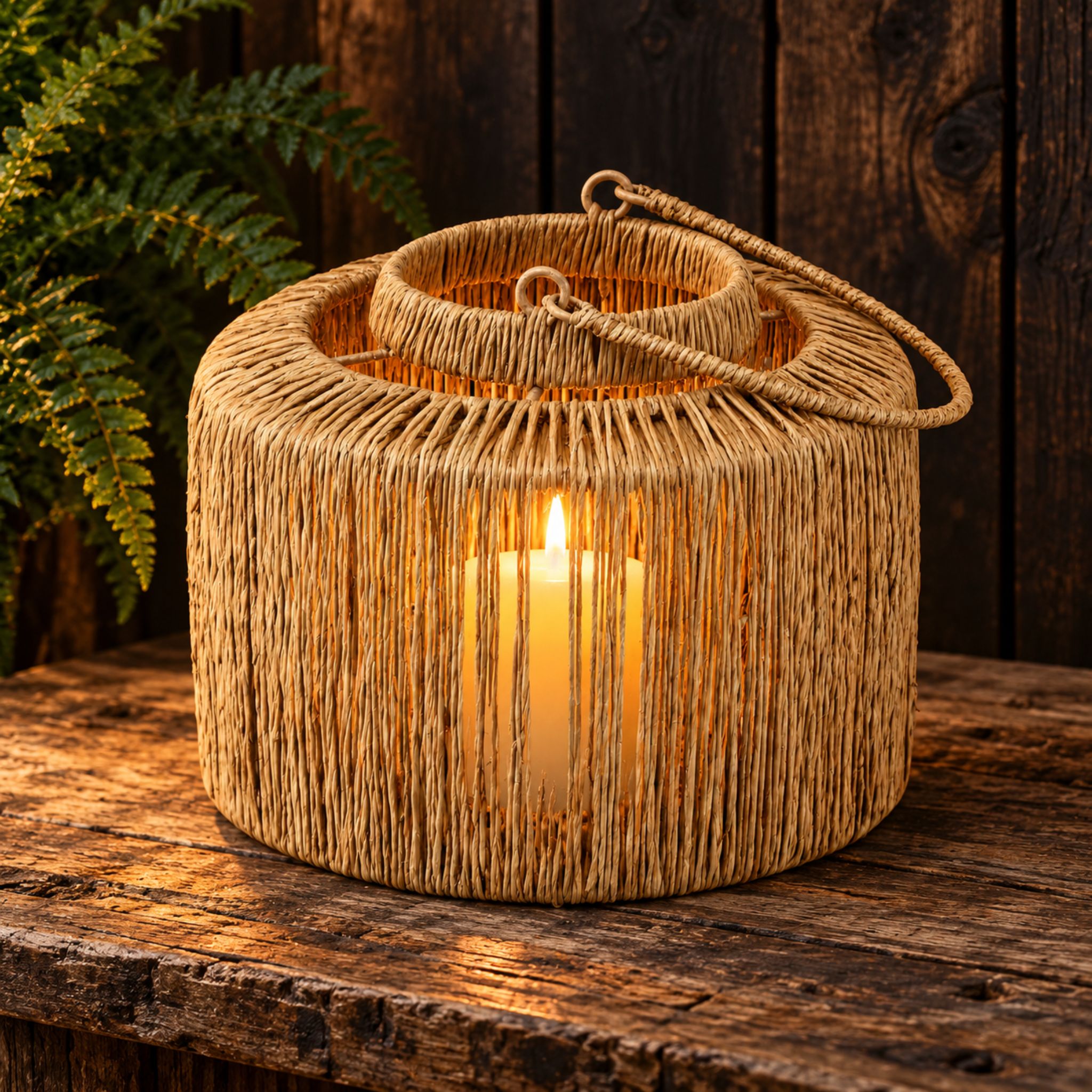 Round Jute Decorative Lantern – CHJ-K08 (Đay) - Detail View 4 - Vietrustic