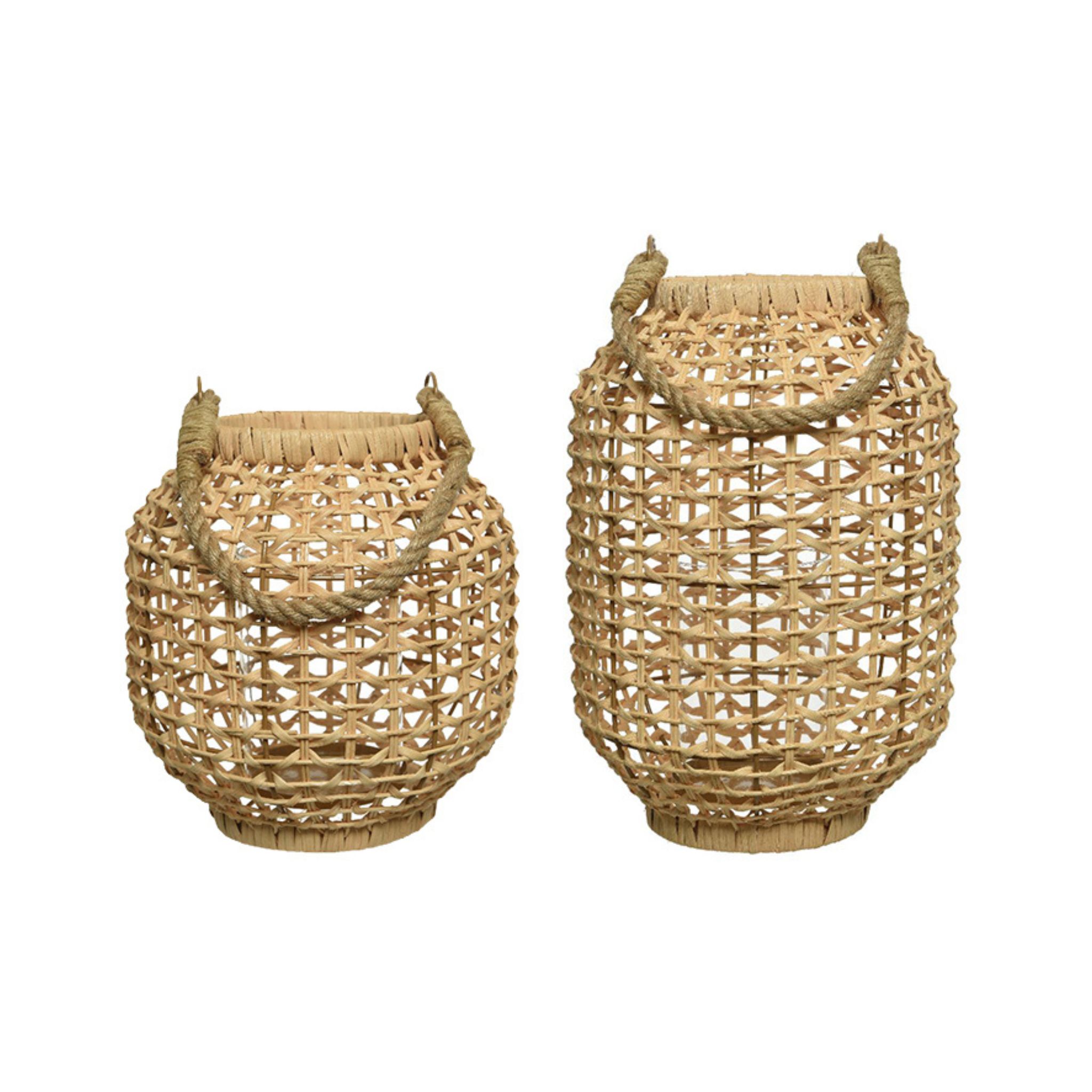Round Handwoven Rattan Lantern – CHR-S33 (Mây) - SKU: CHR-S33 - Vietrustic