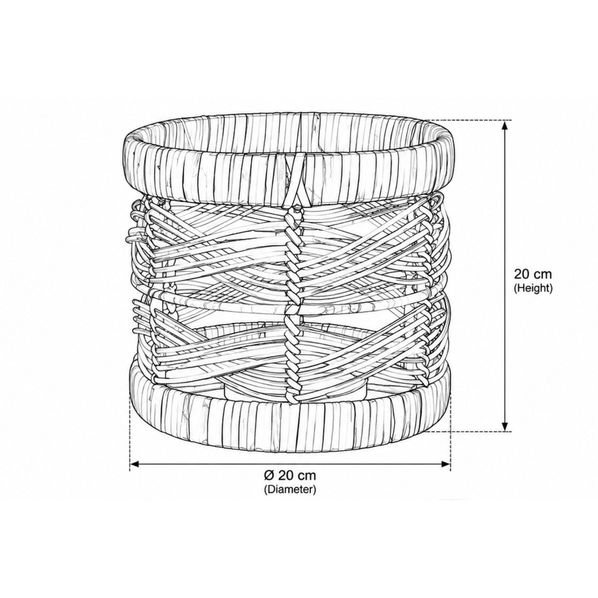 Round Rattan Decorative Lantern – CHR-S59 (Mây) - Detail View 2 - Vietrustic