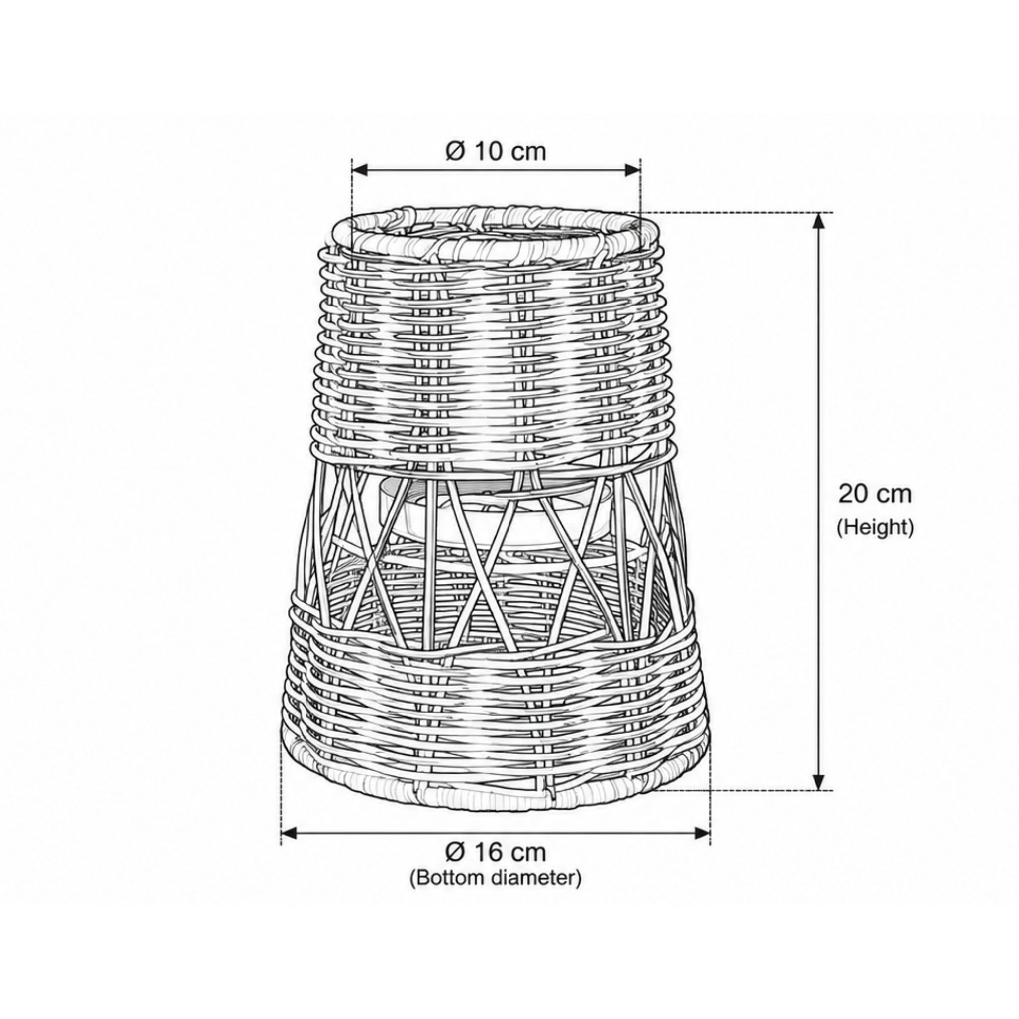 Round Rattan Lantern for Restaurant Interiors – CHR-S60 (Mây) - Detail View 2 - Vietrustic