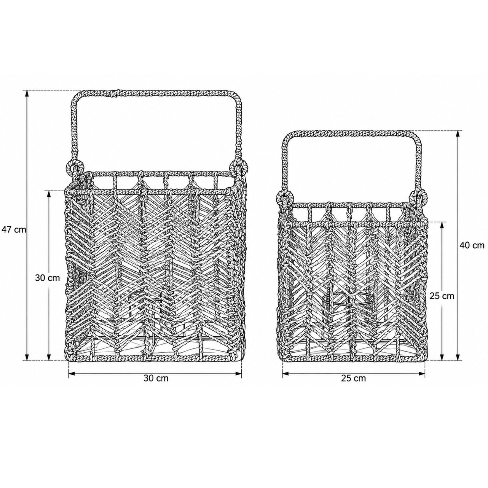 Rectangular Seagrass Lantern Set of 2 – CHS-K33 - Detail View 4 - Vietrustic
