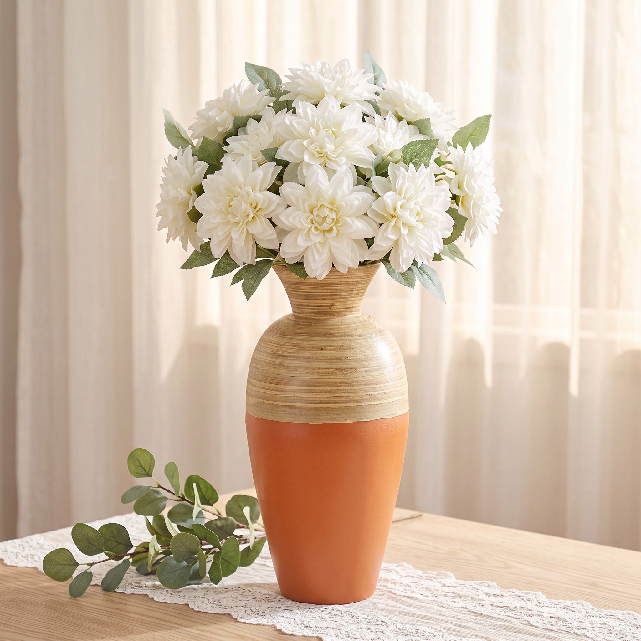 Round Bamboo Decorative Vase FVSB-K22 (Tre) - Detail View 4 - Vietrustic