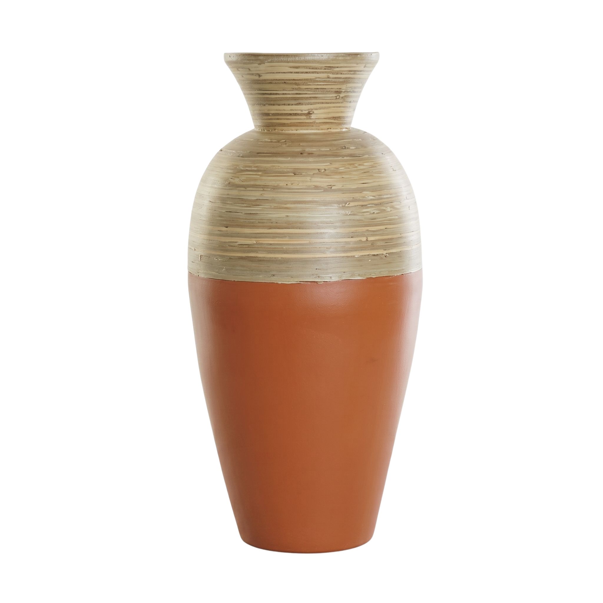 Round Bamboo Decorative Vase FVSB-K22 (Tre) - SKU: FVSB-K22 - Vietrustic