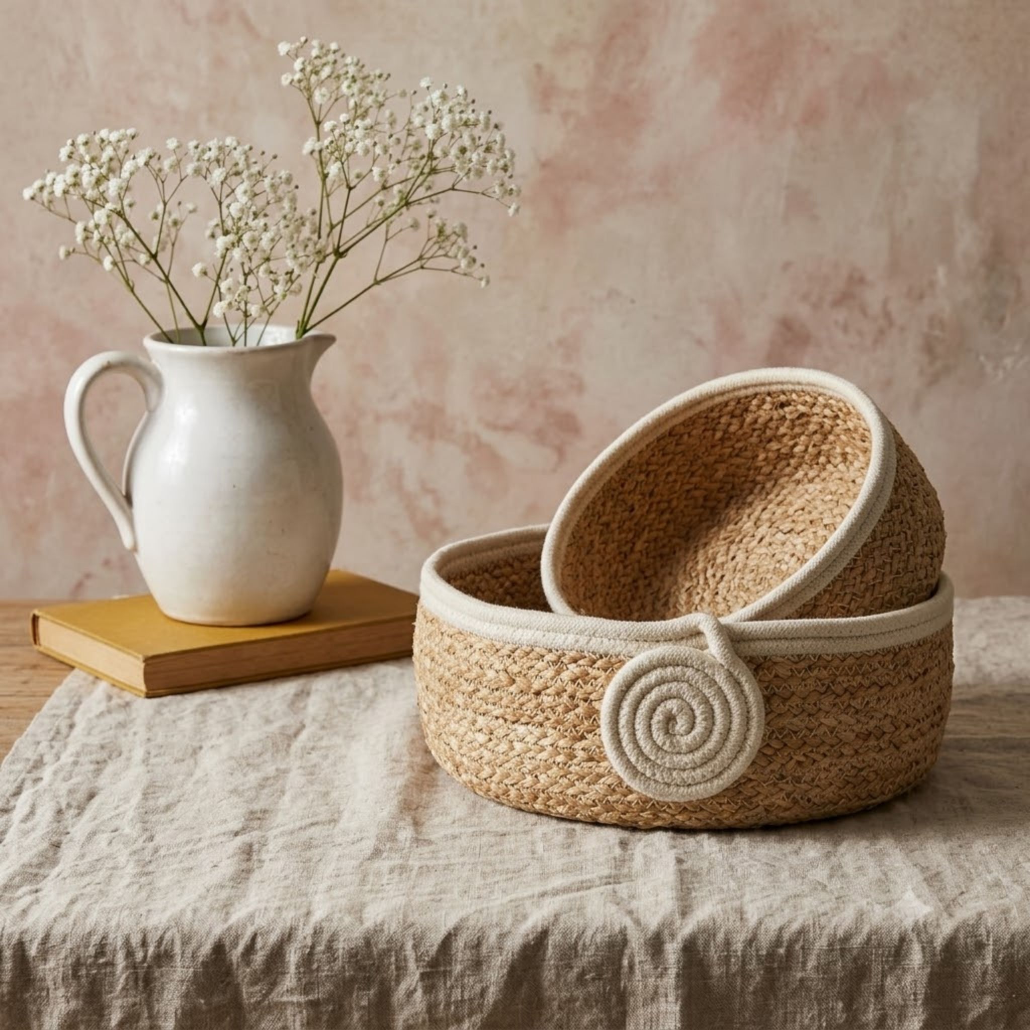 Seagrass Storage Basket BKM-Z180 (Cói) - Detail View 3 - Vietrustic