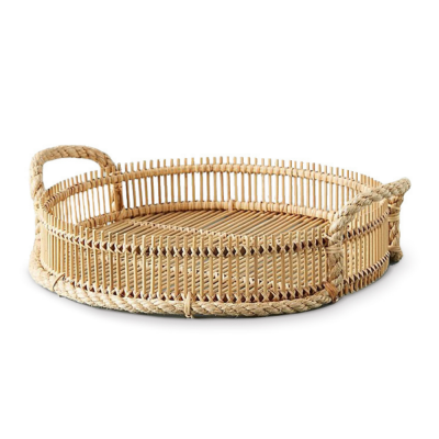 Bamboo Serving Tray with Handles Gift Decor