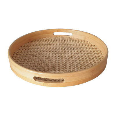 Bamboo Woven Dinner Tray Vietnam Handicraft 