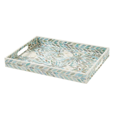 Mother of Pearl Food Serving Tray Table Handcraft