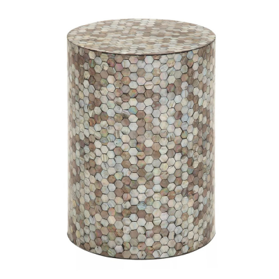 Mother of Pearl Drum Coffee Side Table Manufacturer 