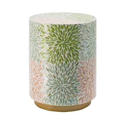 Mother of Pearl Round End Table Wooden Vietnam Supplier