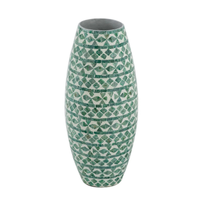 Mother of Pearl Large Round Flower Vase Handcraft