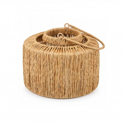 Round Jute Decorative Lantern – CHJ-K08