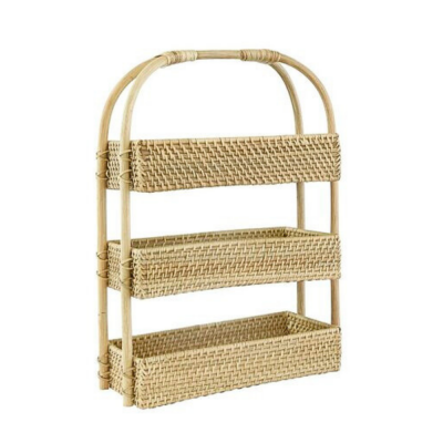 Rattan Woven 3-Tiered Dinner Tray Vietnam Manufacturer