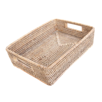 Rattan Tray Table Serving Handcraft Decor