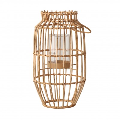 Round Rattan Candle Holder CHR-S04