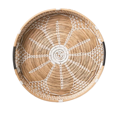 Seagrass Round Wicker Tray Made in Vietnam