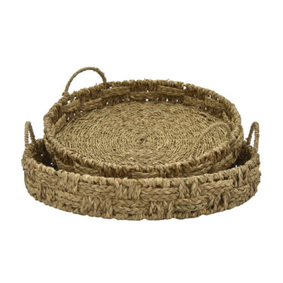 Seagrass Woven Kitchen Room Tray Home Decor 