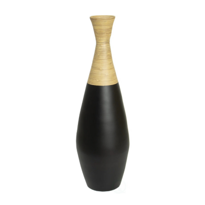 Spun Bamboo Floor Flower Vase Handcraft