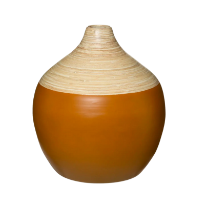Spun Bamboo Handwoven Vase Decor Handcraft