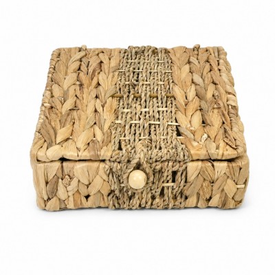 Water Hyacinth Lidded Basket BOM-K15