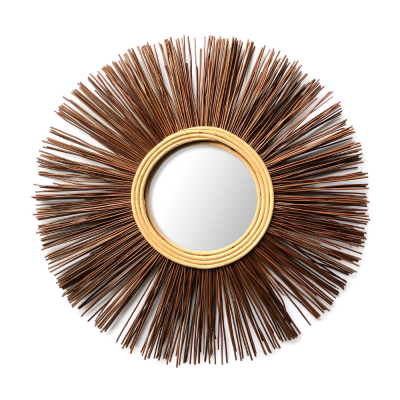Bamboo Living Room Mirror Handwoven Vietnam