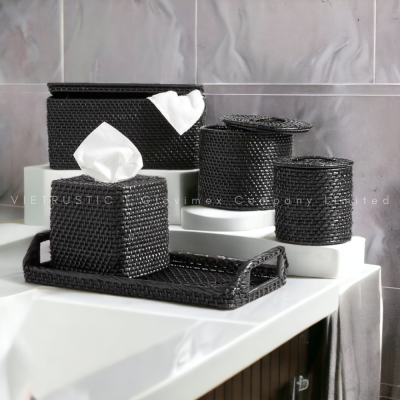 Rattan Bathroom Decor Sets Made in Vietnam