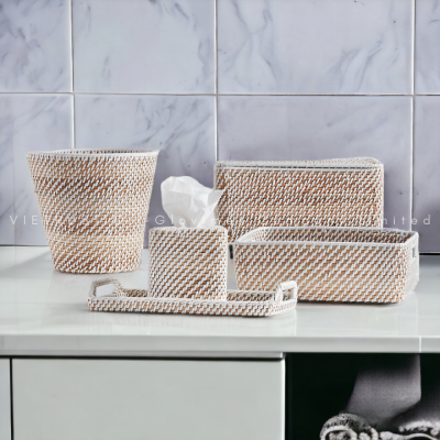 Rattan Rustic Bathroom Decor Wholesale Vietnam
