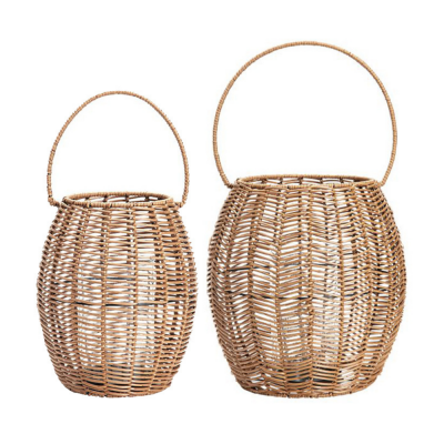 Rattan Hurricane Candle Holders House Decor