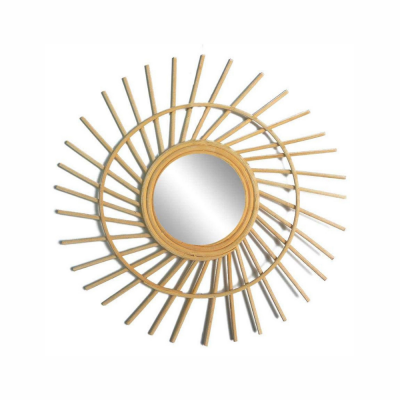 Rattan Bathroom Wall Mirror Handwoven Vietnam