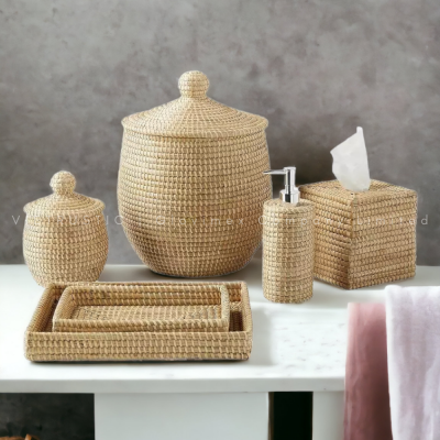 Seagrass Bathroom Decor Accessories Handcraft