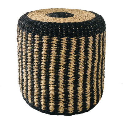Wicker Pouf Ottoman Seagrass Handcraft Vietnam Wholesaler