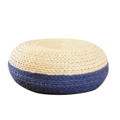 Woven Ottoman Pouf Water Hyacinth House Decor Wholesaler