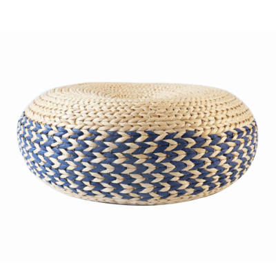 Water Hyacinth Round Wicker Ottoman Home Decor Wholesaler