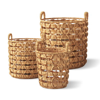 Water Hyacinth Wicker Storage Baskets Vietnam Wholesaler
