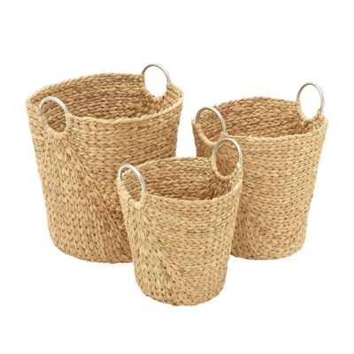 Water Hyacinth Wicker Laundry Basket Vietnam Wholesaler