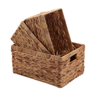 Water Hyacinth Laundry Basket Storage Vietnam Wholesaler