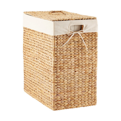 Water Hyacinth Wicker Hamper with Lid Handcraft