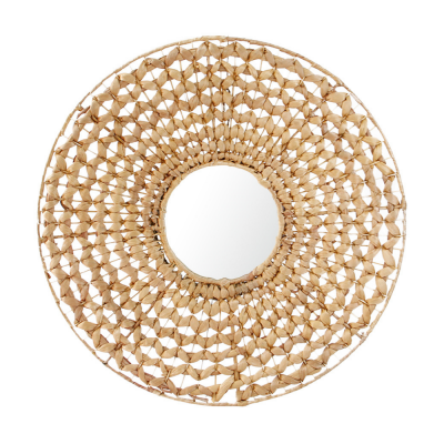 Water Hyacinth Decorative Wall Mirrors Handwoven Vietnam