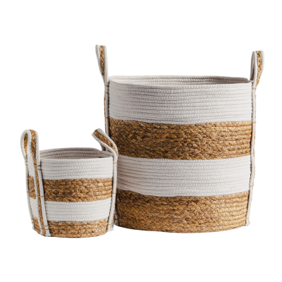 Zic Zag Wicker Storage Baskets Vietnam Manufacturer