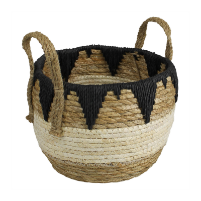 Zic Zag Woven Storage Baskets Gift Decor